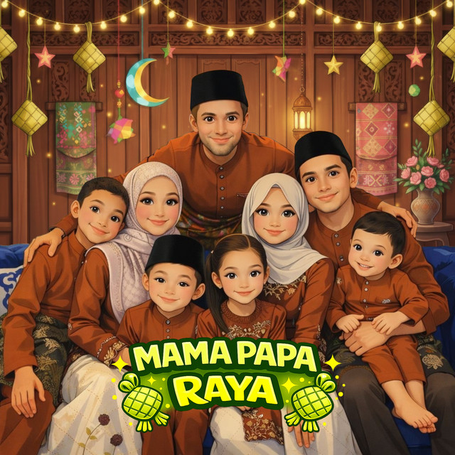 Dato' Sri Aliff Syukri, Datin Sri Nur Shahida, Qadeejah, Ammar Ahyan - Mama Papa Raya